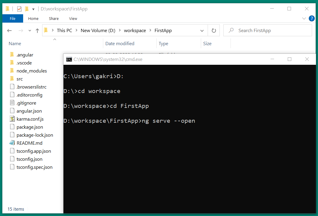 FirstApp in Angular - lachimi